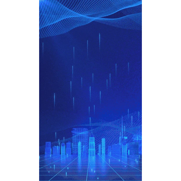 科技商务蓝色简约城市建筑线条竖版视频背景海报gif图素材