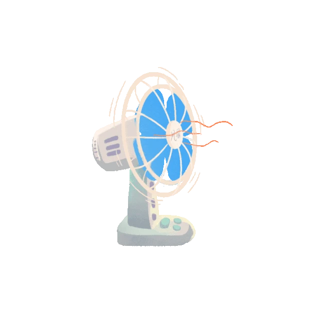 夏天家电电器风扇电风扇大暑三伏天gif图素材