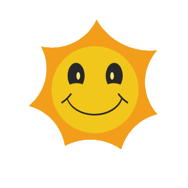 夏天黄色笑脸太阳可爱贴纸装饰gif图素材