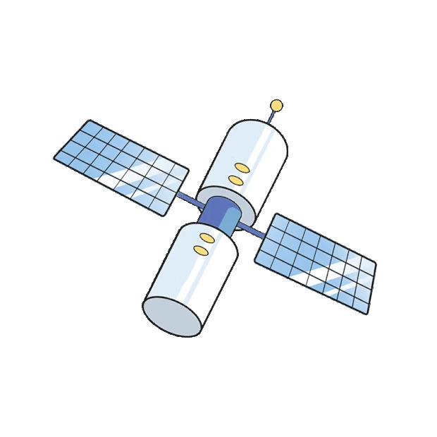 航天航空人造卫星探测仪gif图素材