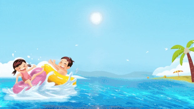 夏天旅游旅行度假海滩游泳视频背景gif图素材