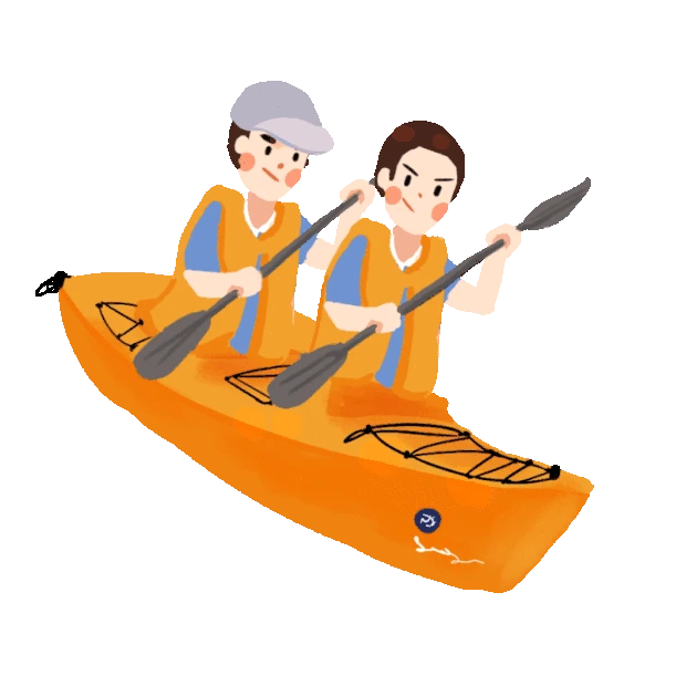 夏天皮划艇运动夏季划船gif图素材