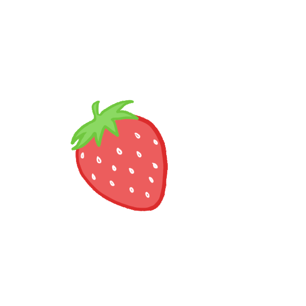 水果草莓贴纸红色gif图素材