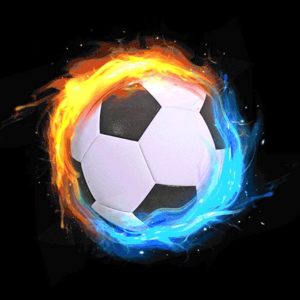 体育运动欧洲杯火焰足球特效gif图素材
