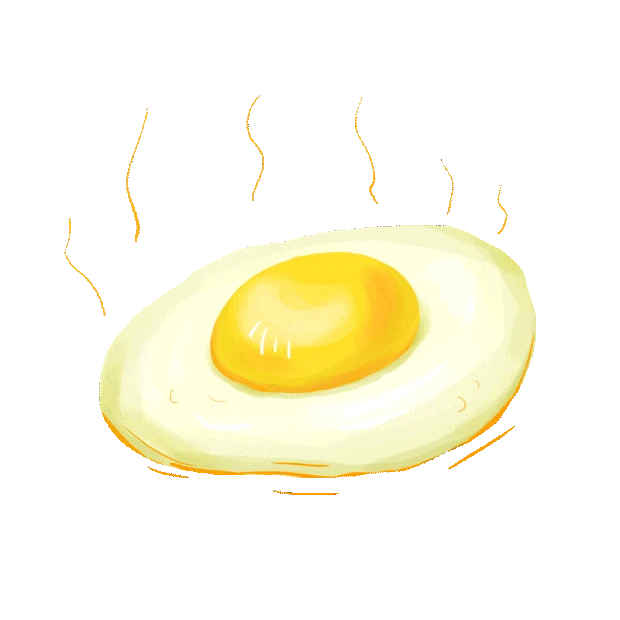 食物美食煎蛋鸡蛋热腾腾冒气gif图素材