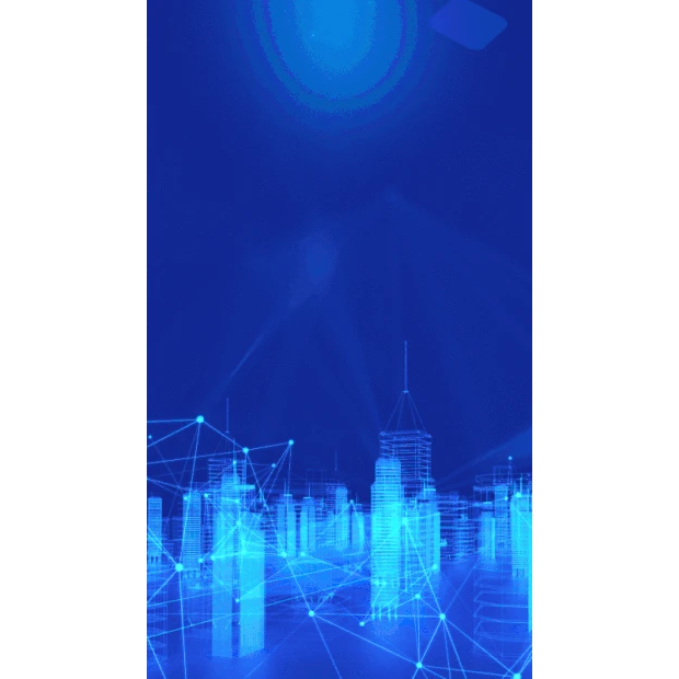 蓝色科技商务建筑城市线条光效竖版视频背景海报gif图素材
