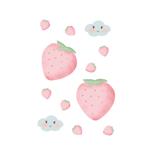 草莓水果底纹波点粉色gif图素材