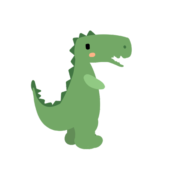 绿色动物行走的恐龙可爱gif图素材