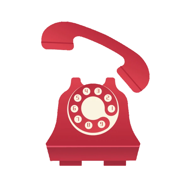 红色电话响座机电话gif图素材