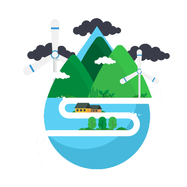 保护水源环境绿水青山清洁能源水资源gif图素材
