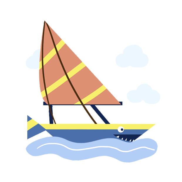 交通工具船帆船卡通gif图素材