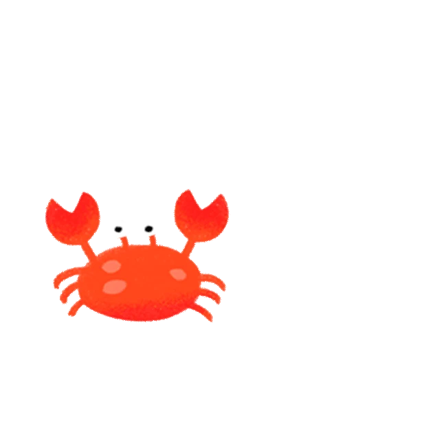 螃蟹海产品海洋生物红色gif图素材