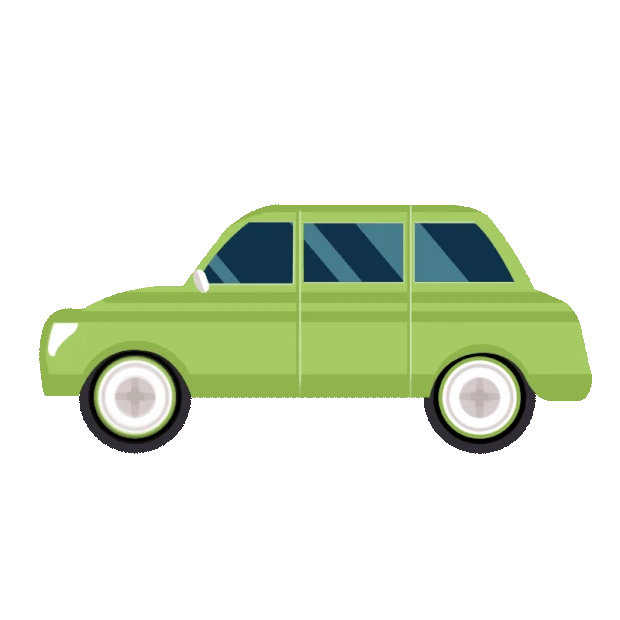 绿色汽车车开车交通工具gif图素材
