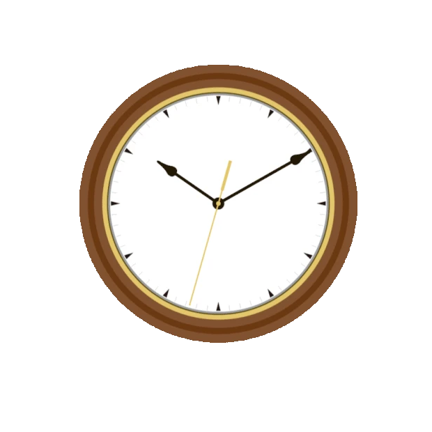 时钟钟表圆形扁平图标时间流逝gif图素材