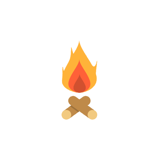 火堆火焰火篝火扁平gif图素材
