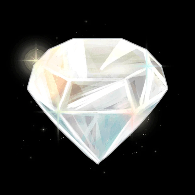 漂亮钻石卡通宝石透明白色闪光闪耀gif图素材