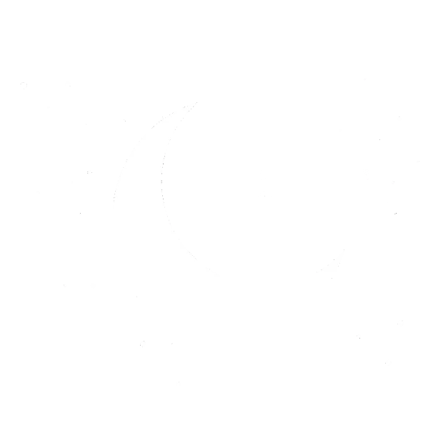 夜晚月亮月牙星星云朵云唯美gif图素材