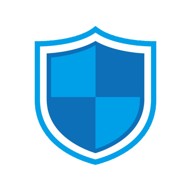 蓝色盾牌扁平安全防护gif图素材