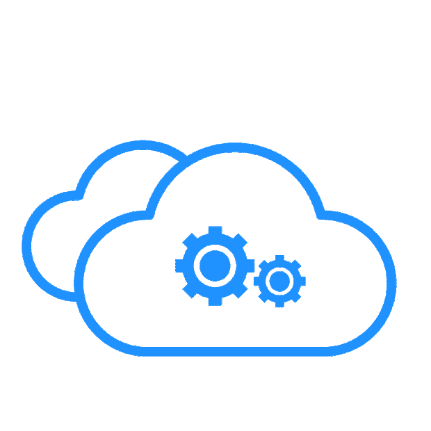 科技蓝色云端云服务设置gif图素材