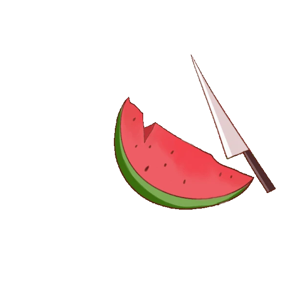 夏天西瓜切西瓜水果切水果gif图素材