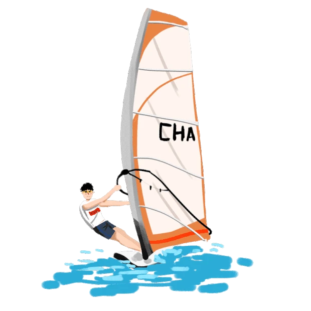 会运动会水上帆船比赛gif图素材