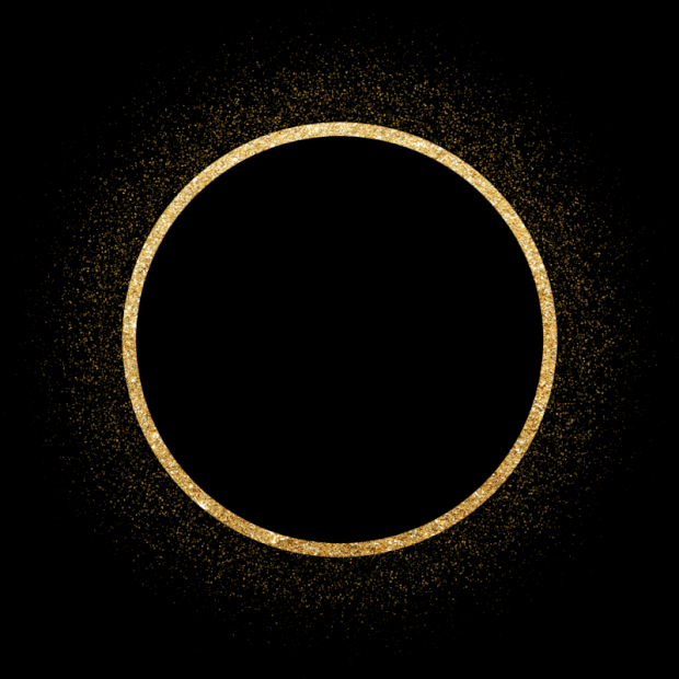 光效粒子光点圆环边框金色gif图素材