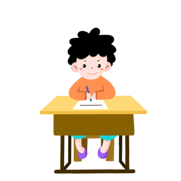教育学习开学季学生男孩写字写作业gif图素材