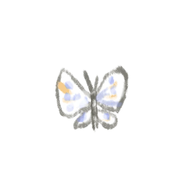 飞舞的蝴蝶昆虫水墨gif图素材