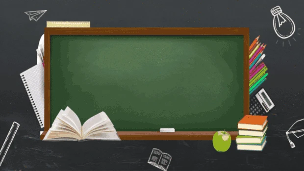 教育开学季开学迎新黑板视频背景gif图素材