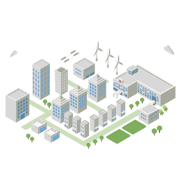 科技2.5D智慧城市大数据生活gif图素材