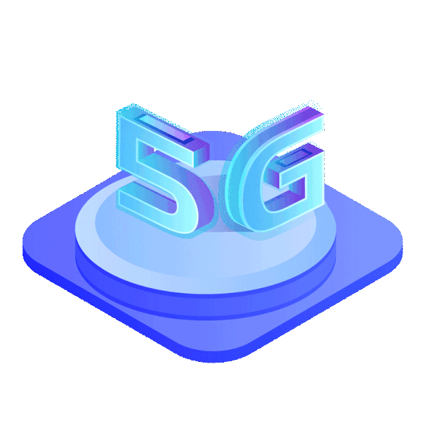 科技5G互联网2.5D立体蓝色gif图素材