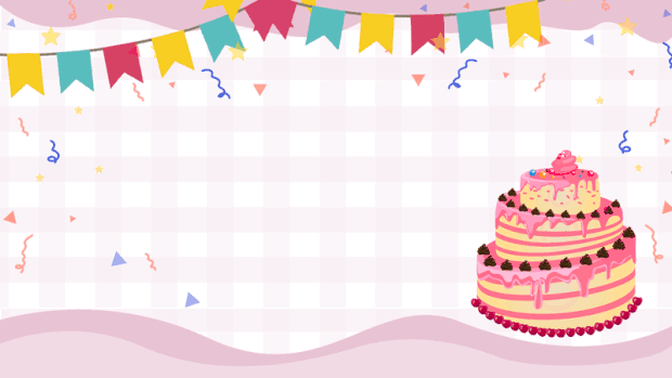 烘焙蛋糕甜点美食生日氛围彩旗彩带生日快乐视频背景gif图素材