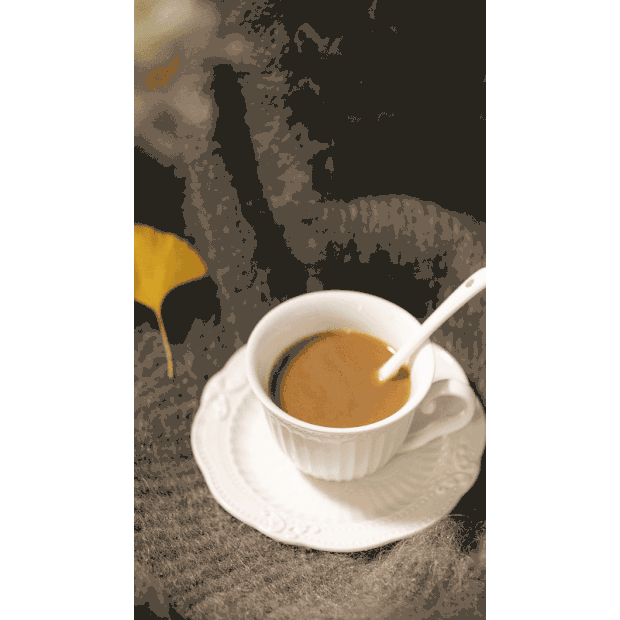 秋天冬天咖啡摄影图温暖简约实景摄影图竖版海报背景gif图素材