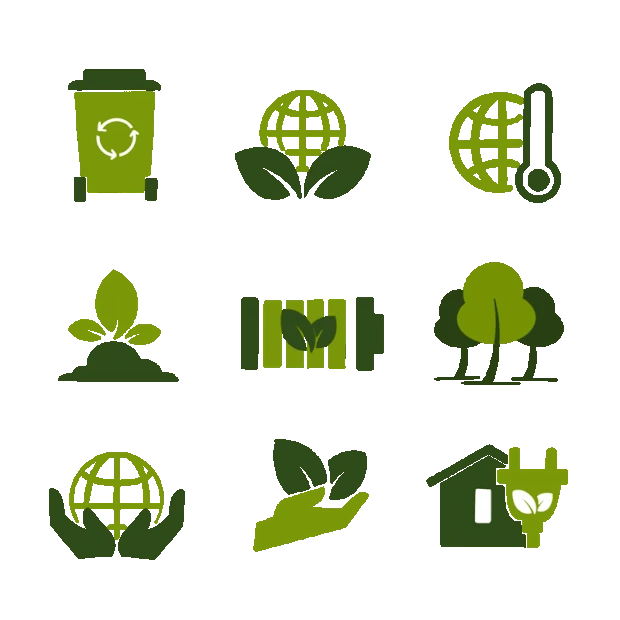 绿色环保图标标志gif图素材