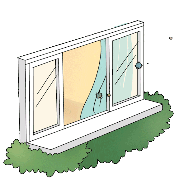 窗户开窗通风空气流通预防病毒卫生gif图素材