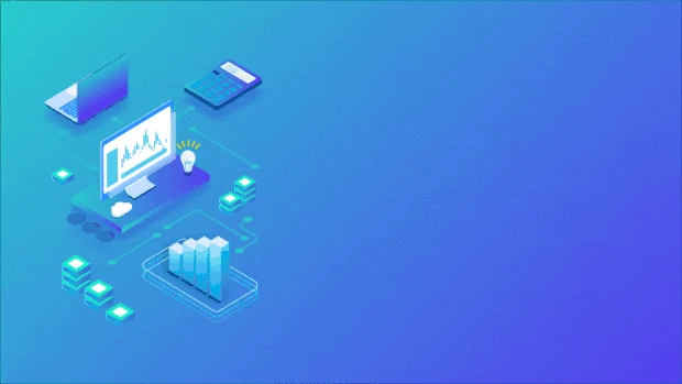 科技感互联网金融区块链信息网络电脑蓝色视频背景gif图素材