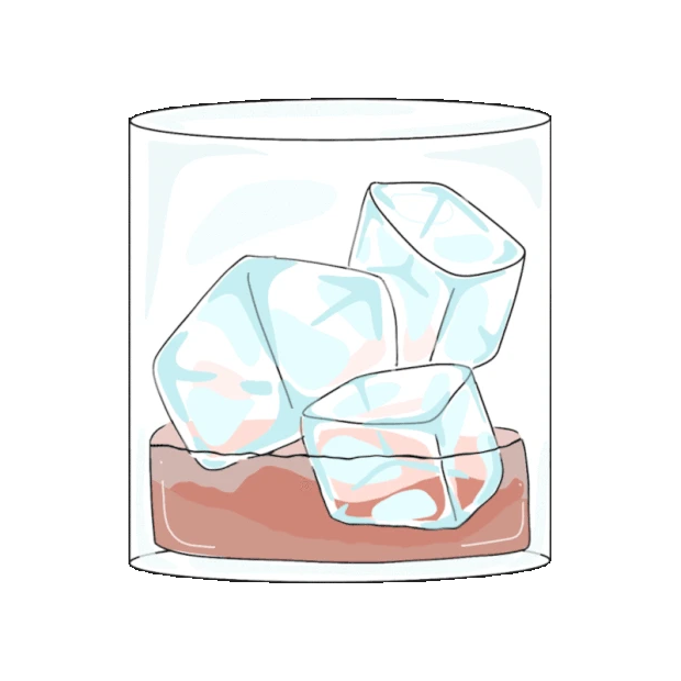 夏天清凉冰块冰水饮料卡通gif图素材