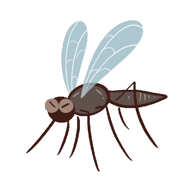 夏天拟人蚊子卡通gif图素材