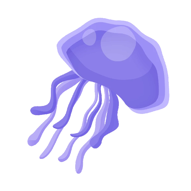 水母海洋生物动物紫色gif图素材