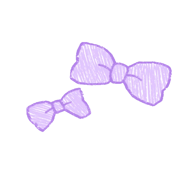 蝴蝶结紫色可爱手绘贴纸gif图素材