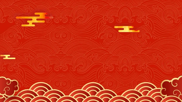 中国风国潮金色红色喜庆中式祥云背景gif图素材