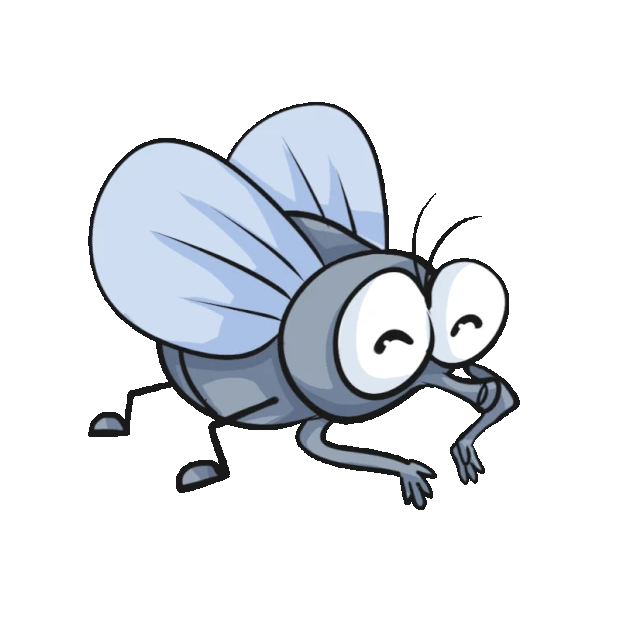 昆虫苍蝇搓动灰色gif图素材