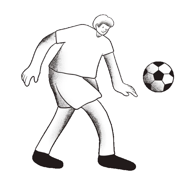 体育运动球类运动踢足球男孩扁平噪点gif图素材