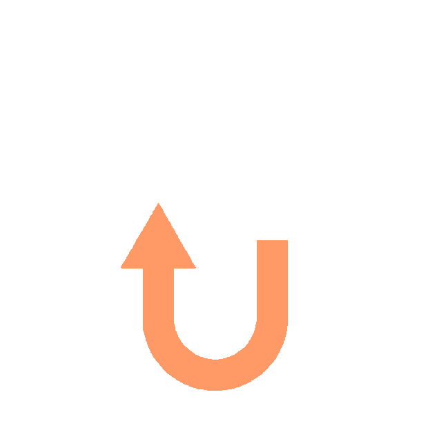 橙色循环方向箭头符号gif图素材