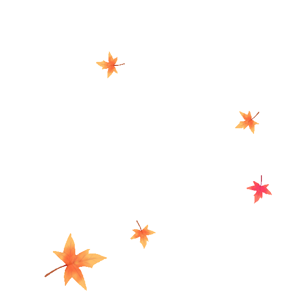 立秋节气秋天落叶枫叶漂浮gif图素材
