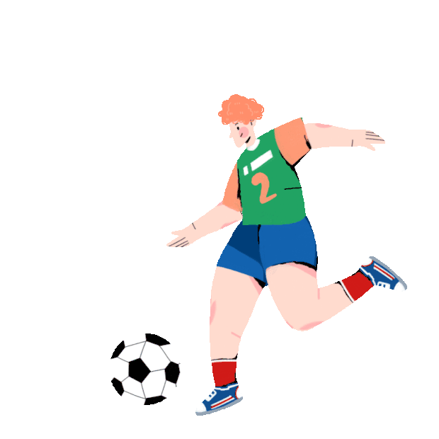 体育运动踢足球男孩球类运动扁平gif图素材