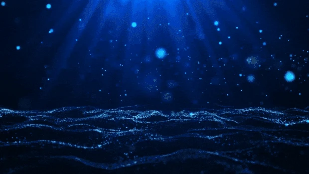 科技唯美蓝色波浪海洋粒子视频背景gif图素材