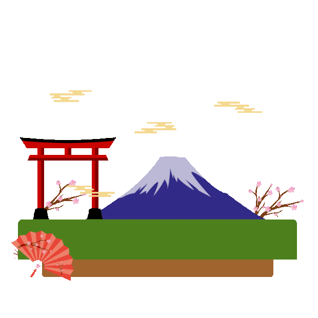 日本旅游风景景观富士山gif图素材
