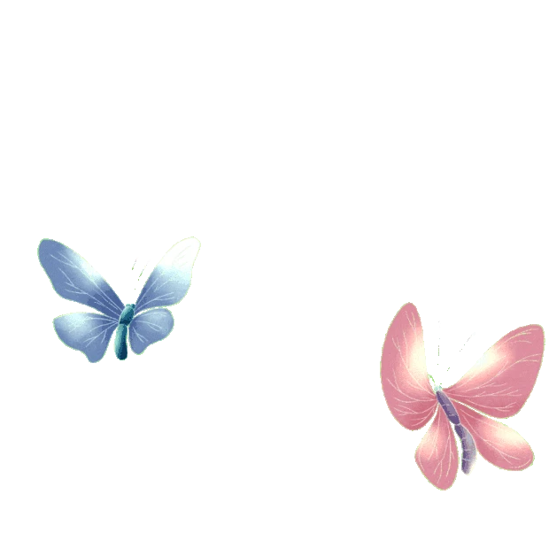 蓝色粉色昆虫蝴蝶飞舞gif图素材