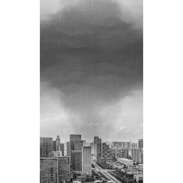 暴雨闪电雷雨台风预警救灾自然灾害恶劣天气灾难竖版视频背景海报gif图素材